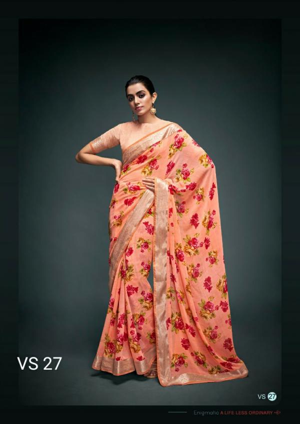 Stavan Vastra 3 Fancy Wear Georgette Designer Saree Collection